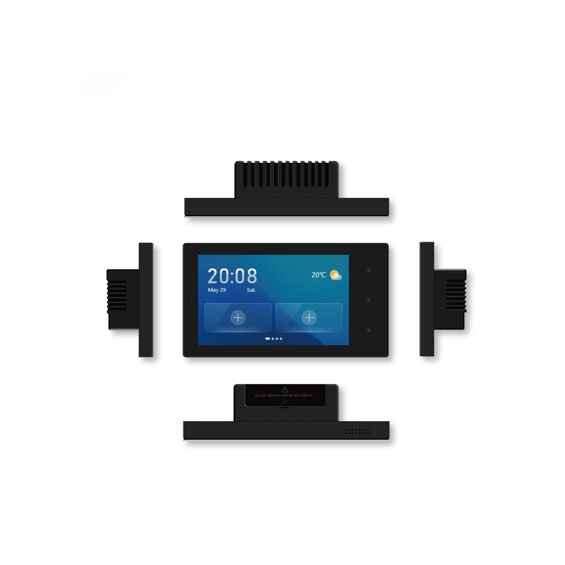 Tuya Smart Home Central Control Gateway 4-inch US Standard Smart Touch Screen with 3 Relay Switches