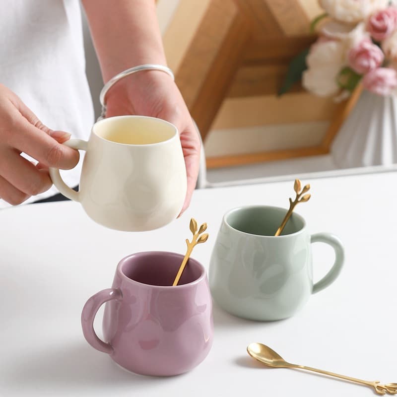Minimalist High-End Macaron Cup, Practical Water Glass, Tea Cup, Office Coffee Mug, Milk Cup, Creative Mug