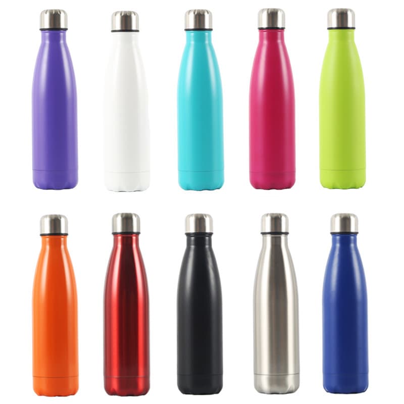 Double-layer 304 Stainless Steel Insulated Cup, Large Capacity Cola Bottle Sports Water Bottle, Car Creative Advertising Gift Cup