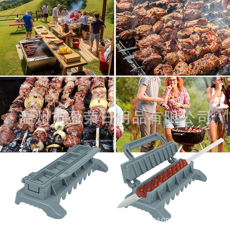 Cross-border Skewers Kebab Maker Grill Skewer Meat Skewer Tool Outdoor BBQ Skewer Meat Tool