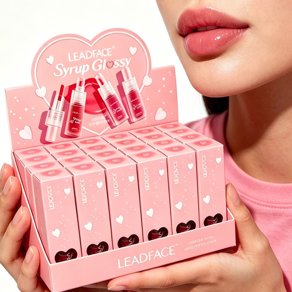 Foreign Trade 24-Piece Display Box Ice-Clear Lip Glaze Mirror Water Light Moisturizing Lip Gloss Lip Oil Lipstick lip gloss