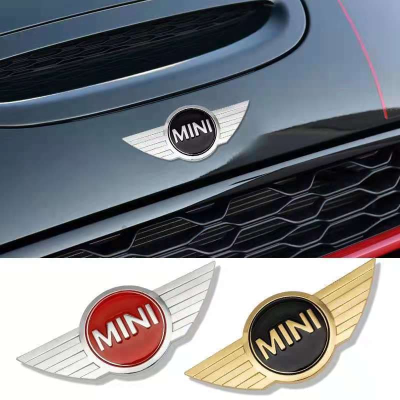 Metal Mini Hood Emblem Rear Tail Badge Sticker for MINI Front and Rear Badges