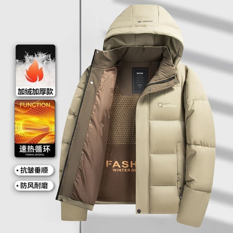 Thickened Winter Graphite Men's Short Down Jacket Business Cotton Coat New Warm Casual Outerwear Winter Cotton Padded Jacket
