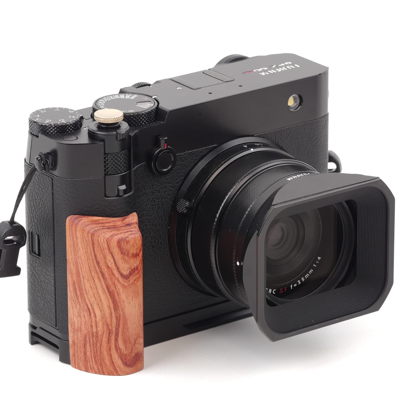 Fuji GFX100RF Wooden Handle, Fuji GFX100RF Handle, Arca-Swiss Universal Metal, Source Factory