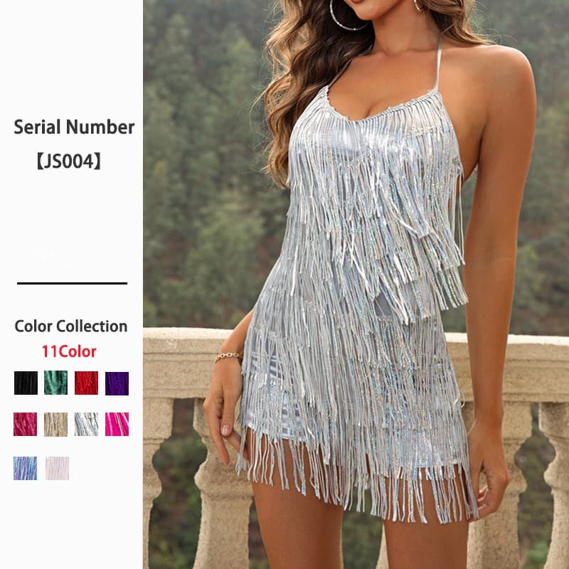 2024 Fashionable Sexy Nightclub Style Tank Skort Slimming Open-Back Jumpsuit European And American Fashion Trend Women's Bodysuit