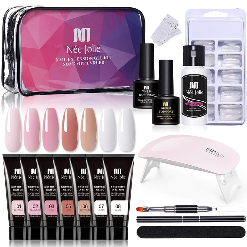 Amazon Bestseller 15ml Crystal Nail Art Extend Gel Kit No Paper Bracket Quick Drying Long-lasting Nail Art Extend Gel Set