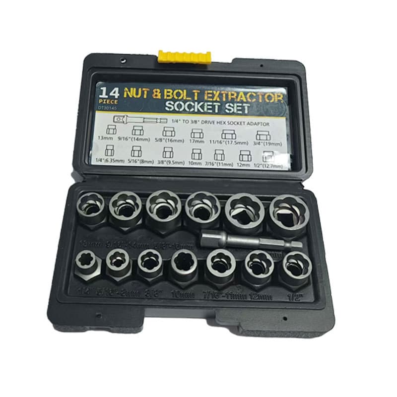 Yayang 14-Piece Nut Extractor Socket Set BBA Anti-Theft Screw Damaged Nut Removal Tool Broken Bolt Extractor