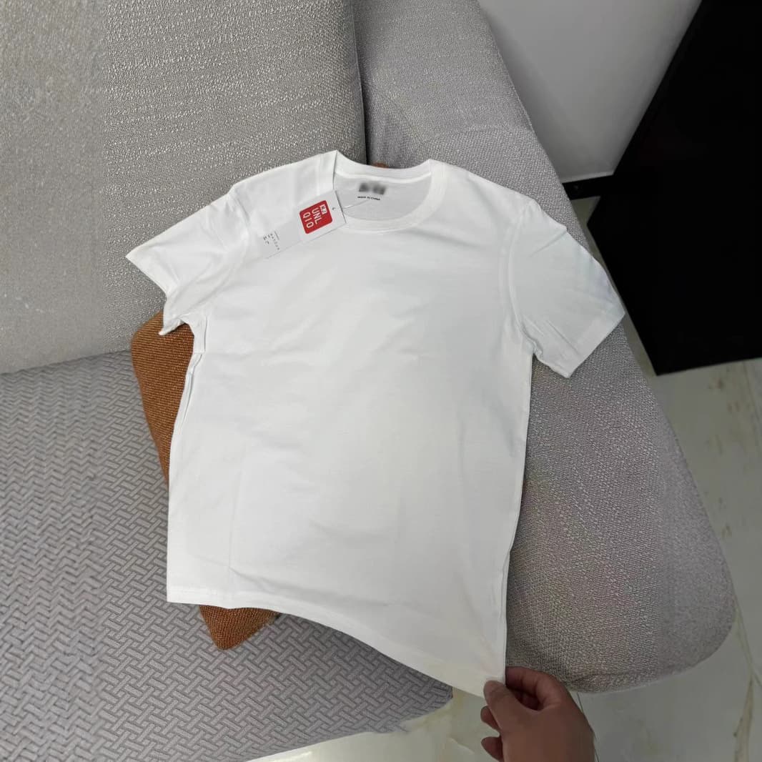 2026Mjunlqio Home Short-Sleeved T-Shirt, Versatile Short-Sleeved Round-Neck Couple's Unisex Pure Cotton T-Shirt