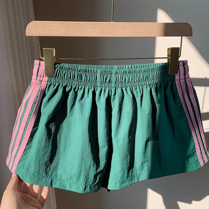 European and American cross-border autumn new trendy brand striped webbing sports casual pants women's street loose casual straight pants wide