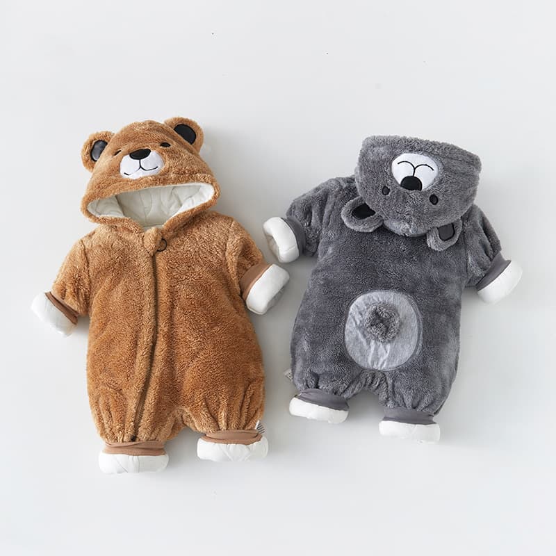 Newborn Baby Winter Cotton Romper Thickened Outwear Crawling Suit Infant Toddler Clothing Wholesale