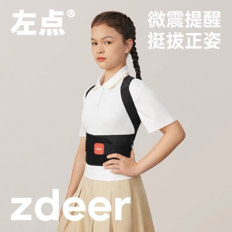 zdeer Left Point Posture Corrector for Children, Teens, and Women, Slimming, Thin Back, Shoulder Opening, Inner Wear, Smart and Breathable