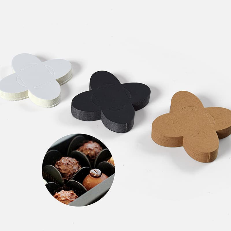 Valentine's Day Chocolate Foil Chocolate Holder Paper Foldable Flower Holder Stock Paper Pad Creative Chocolate Holder Fixing Card