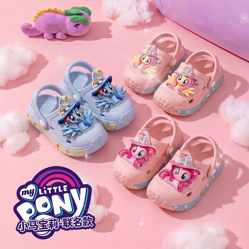My Little Pony Kids Summer Slippers New Cute Anti-Slip Girls Beach Clog Shoes Baby Slippers