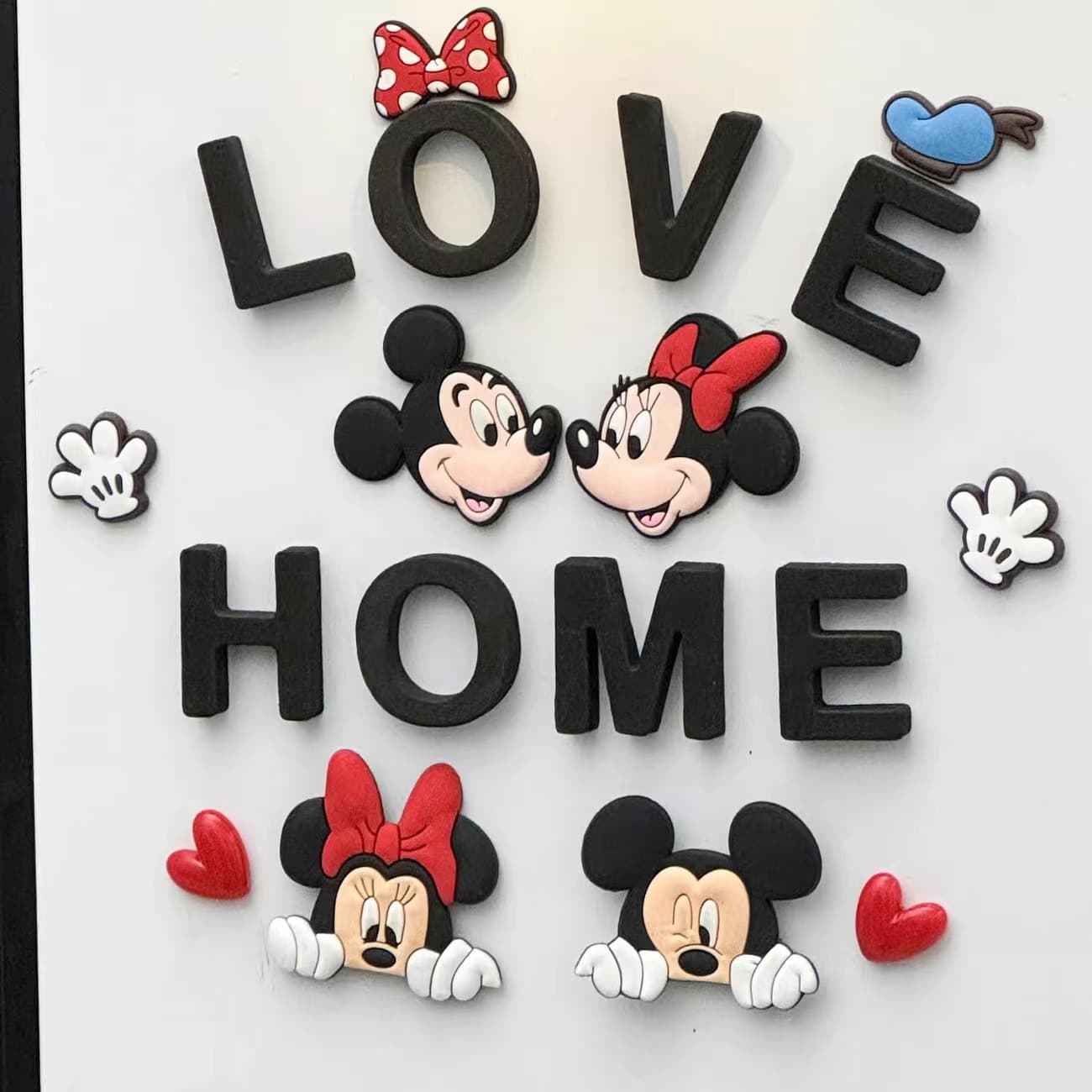 Creative magnetic letters home cartoon cartoon refrigerator magnet happy family love couple entrance door new house decoration