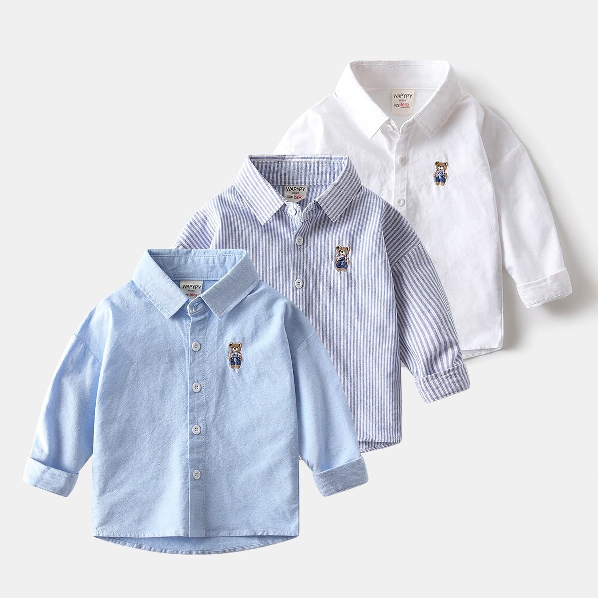 2025 New Boys Long Sleeve Oxford Shirt for Children, Teen Boys Casual Shirt Wholesale Fashion