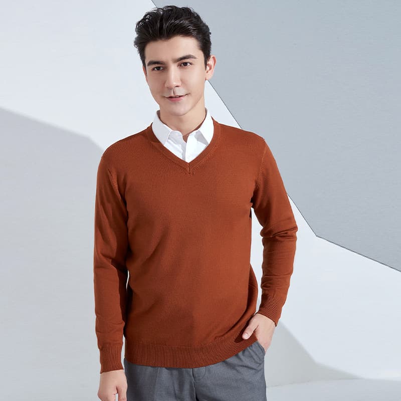 Men's New Sweater Autumn Winter Thick Knit Base Layer Non-Wool Pullover Cross-border Men's Sweater