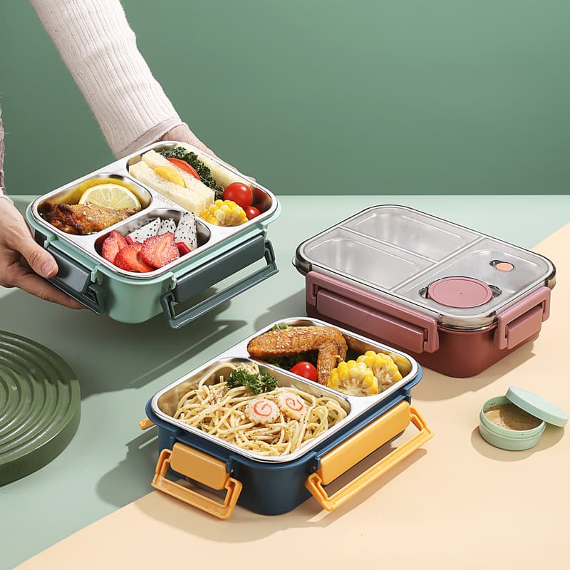 304 stainless steel lunch box sealed student insulated lunch box lunch box high-looking portable lunch box LUNCHBOX