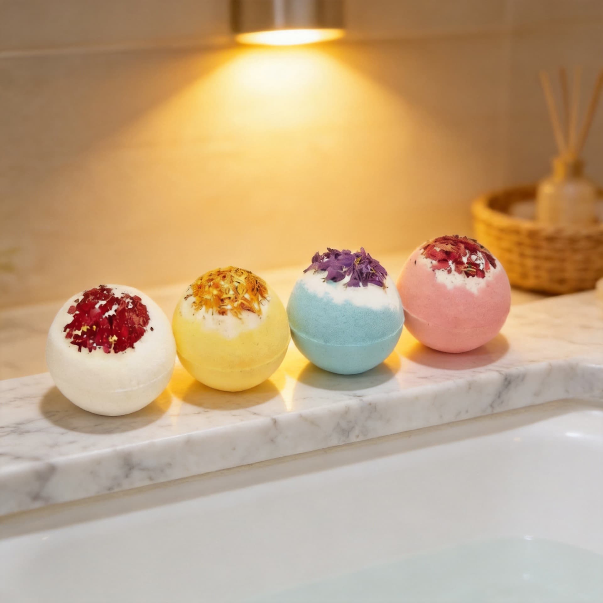 Rose Bath Flower Bath Bomb 100g Cross-border Bath Salt Ball Essential Oil Dried Flower Bath Ball Bubble