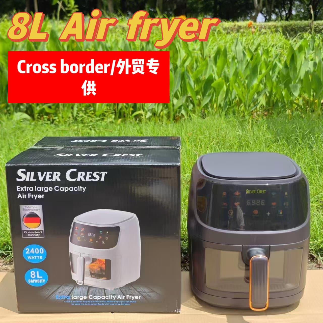 8L Air Fryer Multifunctional Smart Touch Screen Air Fryer Large Capacity Electric Fryer Oven French Fry Machine