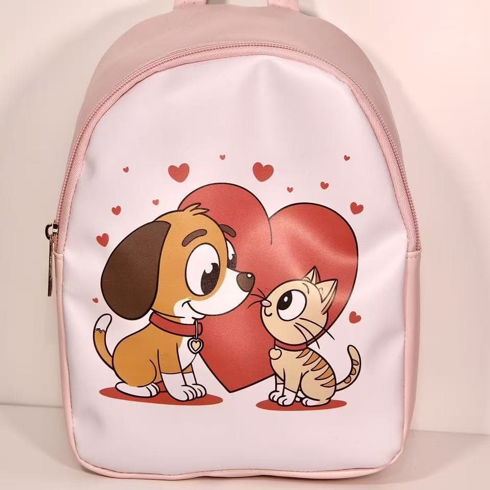 Children's Trendy Backpack, Fashionable Backpack with Cute Cartoon Print, Customizable LOGO Backpack