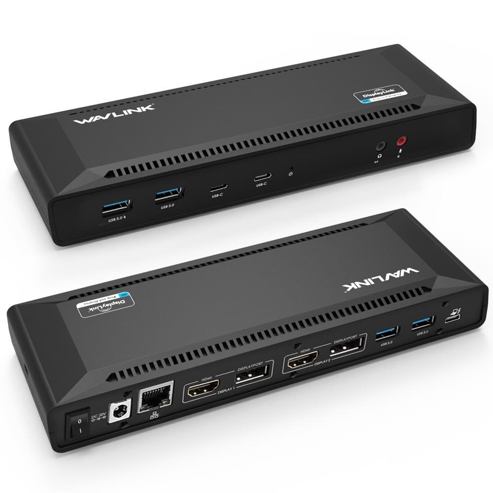 Wavlink Laptop Docking Station Dual 4K Fast Charging Multi-Function Docking Station 65W Power Delivery