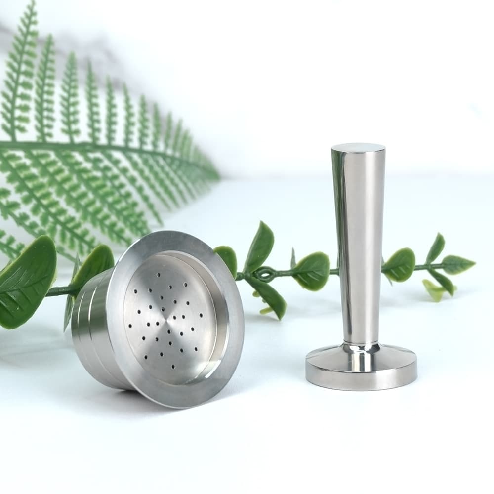 Hot Selling Tamper Set Compatible with K Fee Coffee Capsule Machine Stainless Steel Coffee Shell Reusable Filter