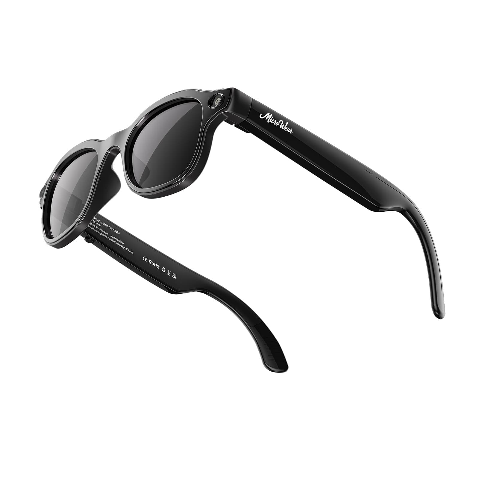 [8MP + 3 Lenses + Wireless Charging] AI Smart Glasses with Bluetooth Calling, Large Model Photo and Video Recording