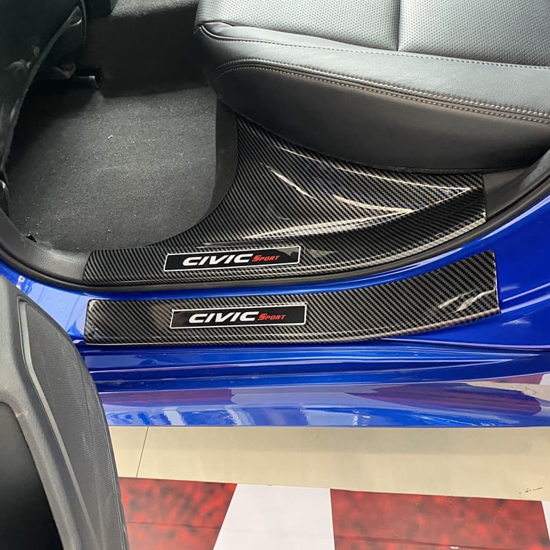 Carbon Fiber Welcome Pedal for 10th Gen Civic, 11th Gen Civic Hybrid Inner Door Sill Trim