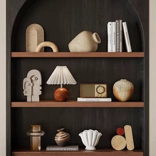 Yibeizi Wabi-Sabi Homestay Soft Decoration Atmosphere Wine Cabinet Decoration French Vintage Ceramic Bookcase Decor