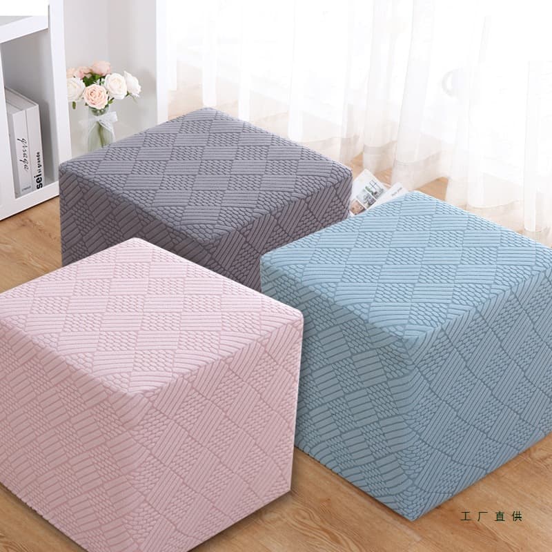 All-inclusive square stool cover, other sofa pier, round pier, square pier cover, household shoe-changing square stool cushion cover, dust-proof protective cover