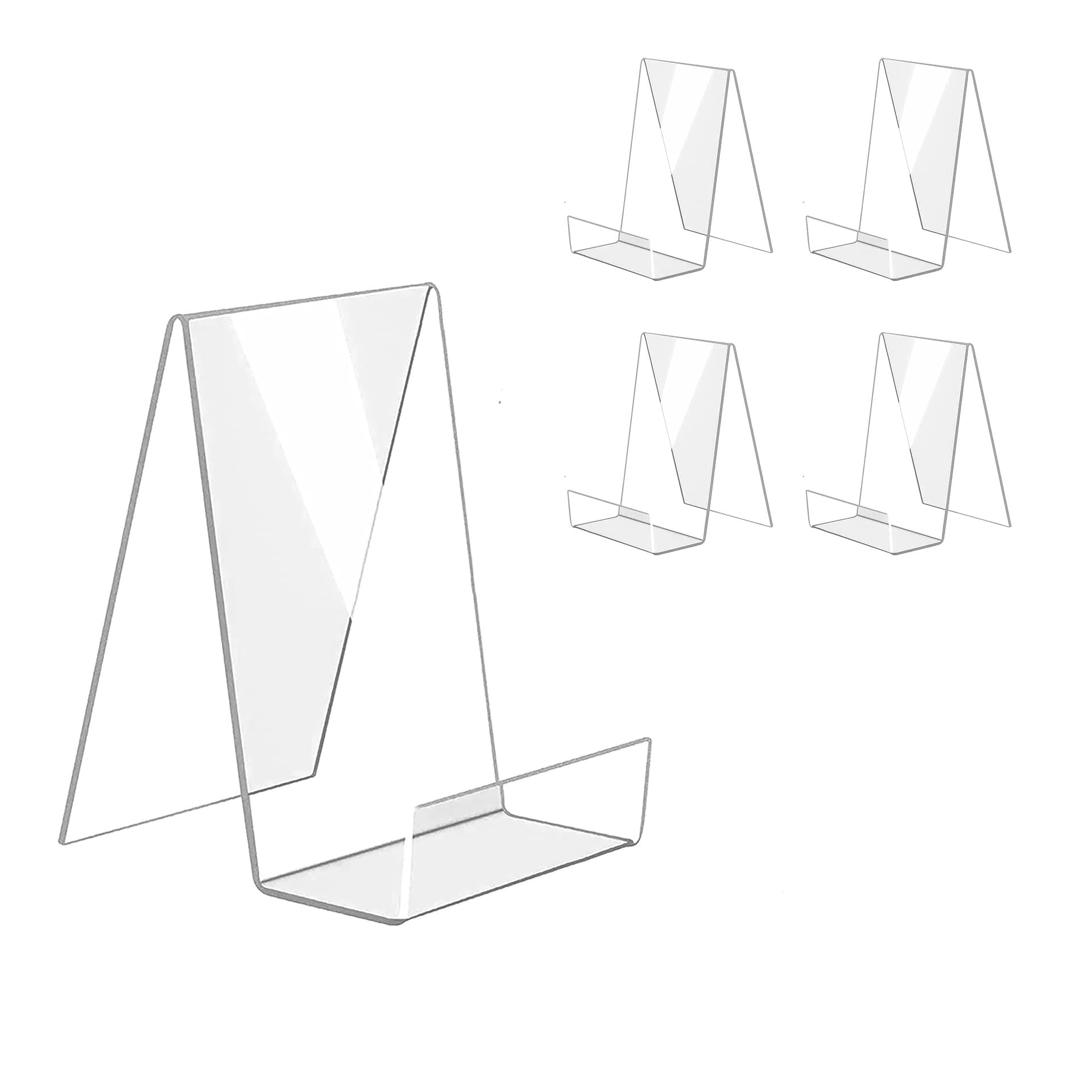 Cross-border bookend display stand, transparent acrylic bookshelf for mall/library desktop book support wholesale