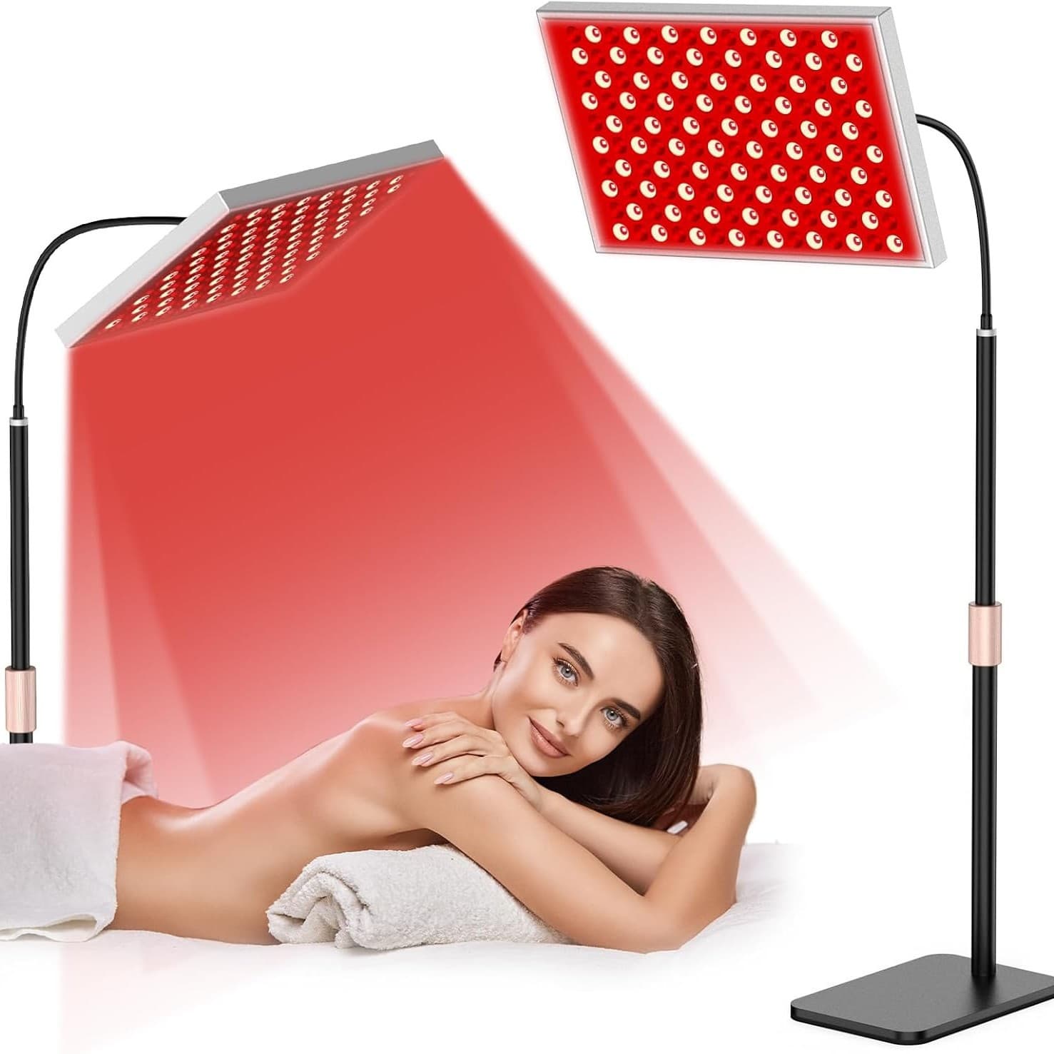 Home Floor Standing Large LED Red Light Therapy Lamp Beauty and Skin Care Lamp 850+660
