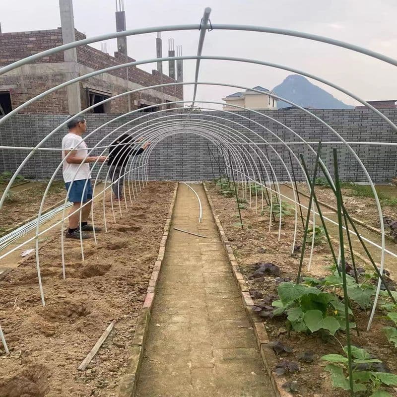 Agricultural arch shed solid fiberglass pole vegetable shed frame small seedling household bracket insect-proof net special