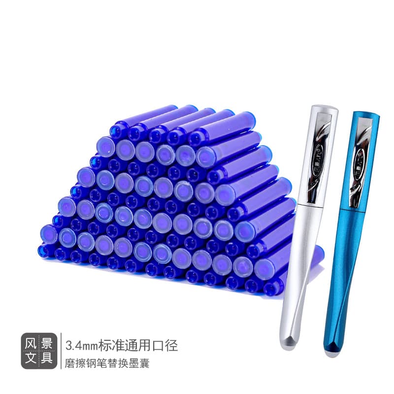 Scenery 3.4mm standard caliber bulk replacement ink bag blue crystal thermal erasable pen ink easy to wipe ink bag