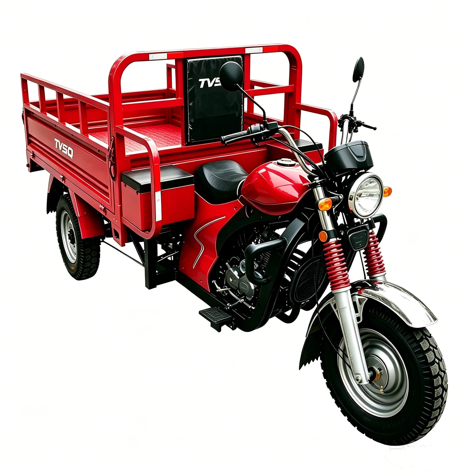 Export TVSQ Riding Type Three-Wheeled Motorcycle with Large Cargo Box for Cross-Border Freight Transport