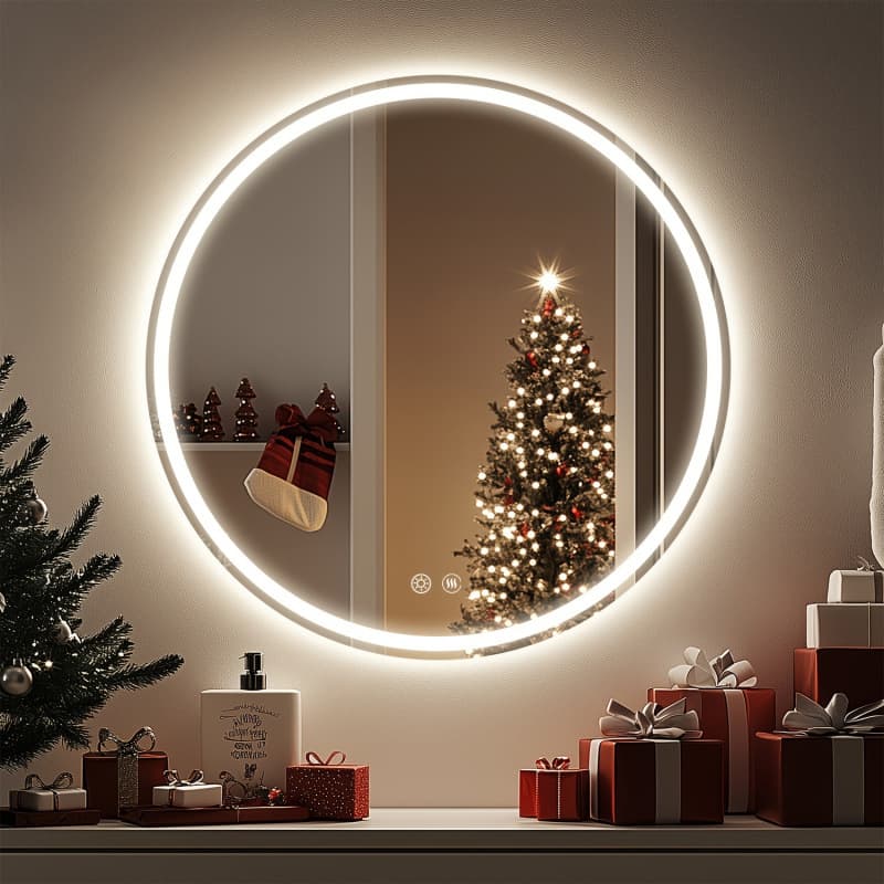 2026 New Cross-border Drop Shipping LED Round Three-Color Wall-Mounted Round LED Bathroom Light