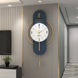 Wall Clock Living Room Luxury Fashion Light Luxury Hanging Clock Home Decorative Creative Wall Clock Silent No Drilling