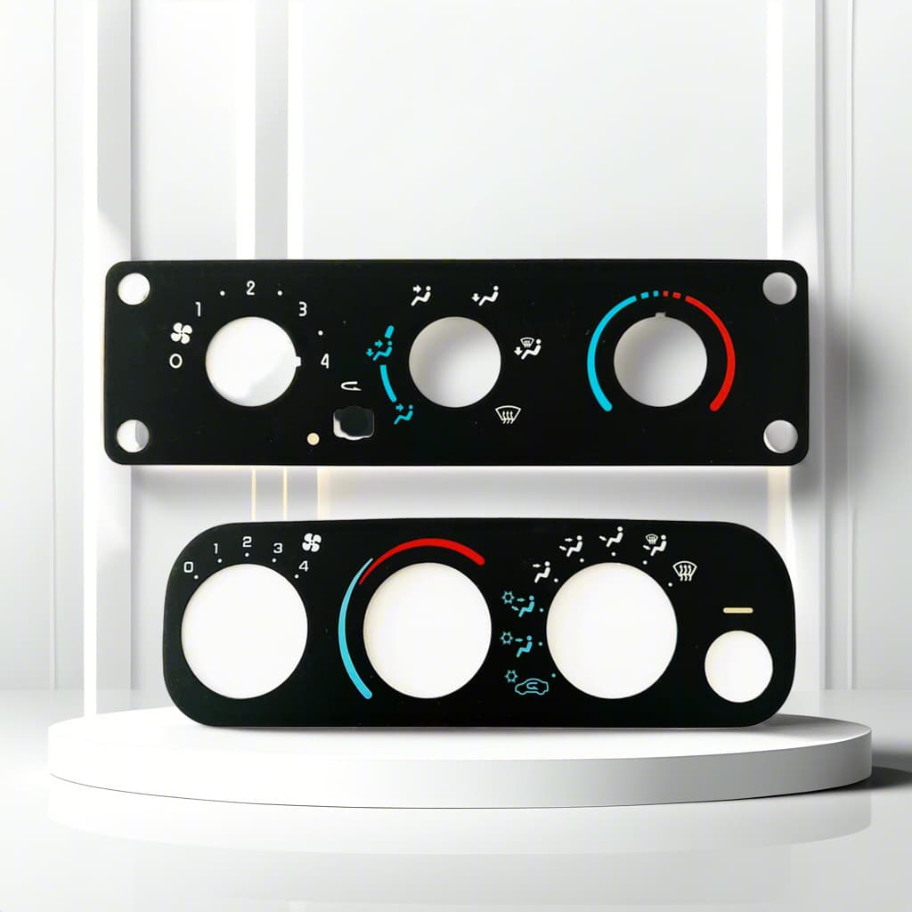 Screen-printed automotive surface sticker, dashboard PVC film sticker, automotive heater control panel