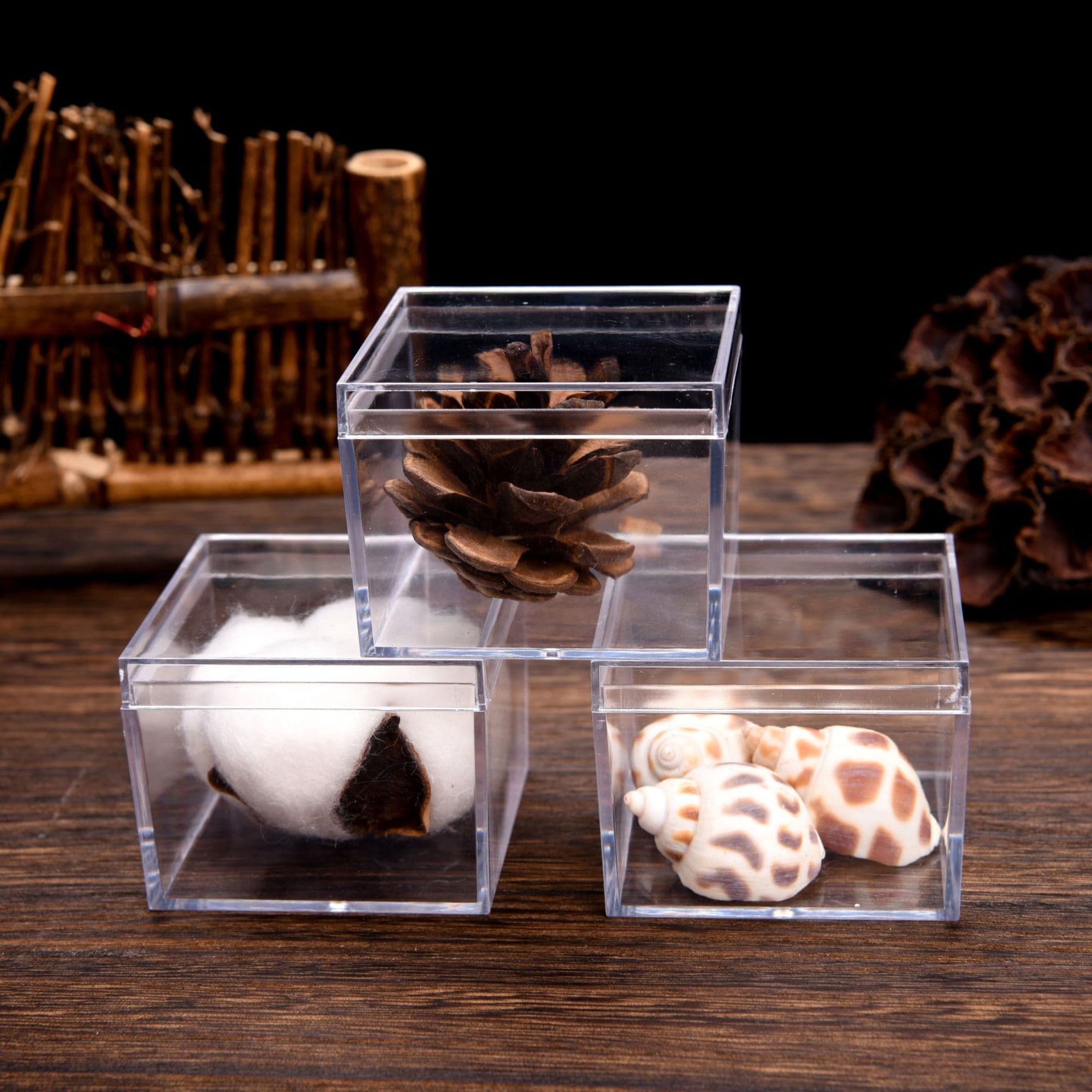 ps plastic transparent box square candy box crystal wedding candy box slime packaging box transparent box