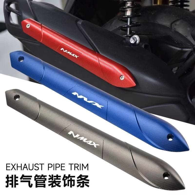 Compatible with Yamaha NMAX155 Exhaust Pipe Cover Decorative Bracket AEROX/NVX Exhaust Guard Anti-Friction Edge Strip