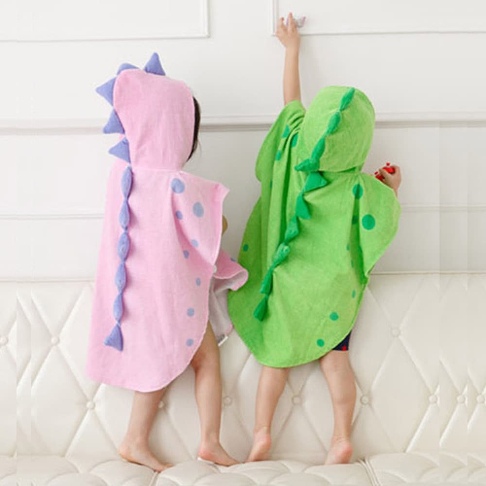 Cross-border Hot Selling Children's Bath Towel Cotton Cape Hooded Cartoon Beach Bathrobe Wearable Absorbent Baby Towel Cute