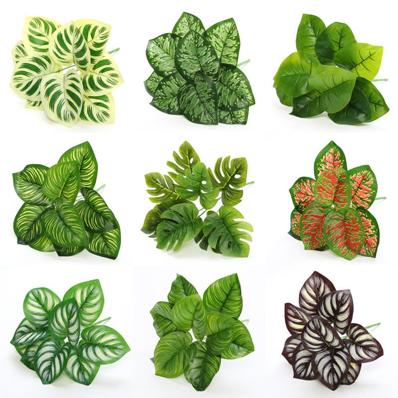 Artificial Monstera Leaves, Fake Plants for Wall Decor, Greenery Filler for Flower Arrangements, Landscape Decoration, Green Leaf Accessories, Artificial Foliage, Pothos Leaves
