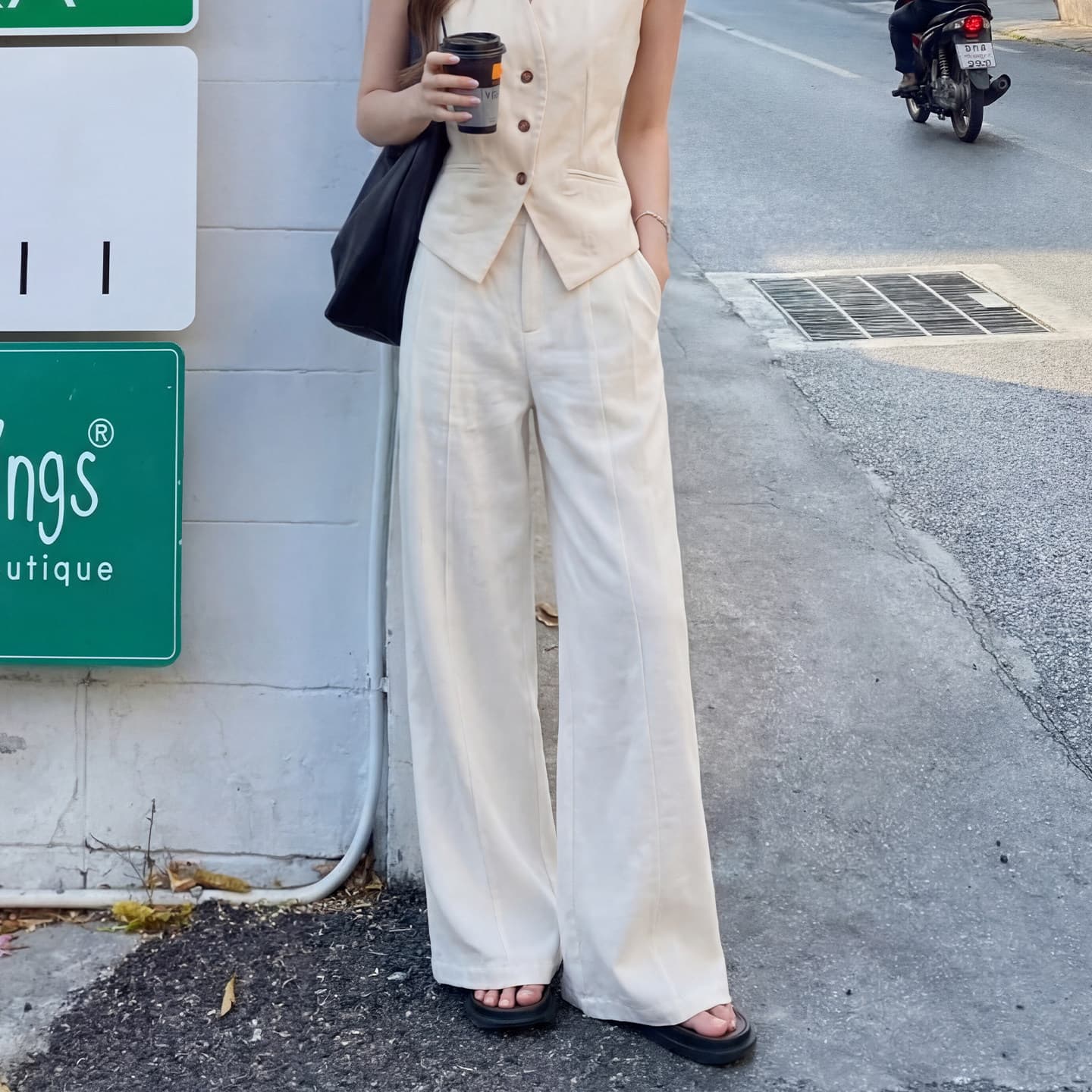 White Linen Suit Pants for Women Summer Thin 2026 New Draping Old Money Style Cotton Linen Casual Wide Leg Pants