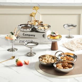 Cross-border Supply 304 Stainless Steel Pudding Cup Hotel Dessert Container Western Restaurant Dessert Cup Fruit Cup Light Luxury