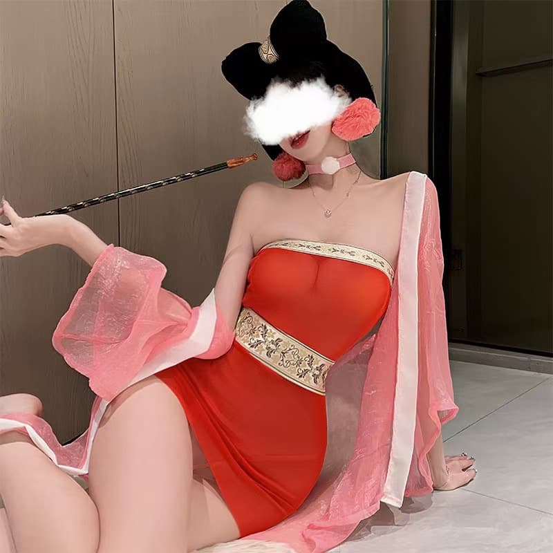 Sexy Lingerie, Sexy Ancient Costume, Hanfu Pajamas, Fox Demon Daji Cosplay, Hip-Covering Uniform, Pure Lust, Hot Temptation