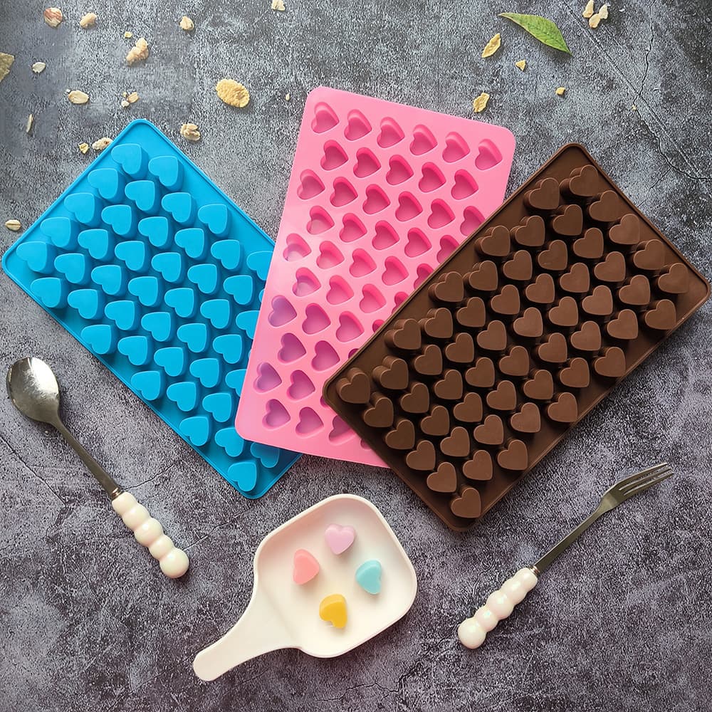 Silicone Cake Mold 55-Cavity Small Love 410 Heart Chocolate Mold DIY Baking Decoration Mold Pudding Mold