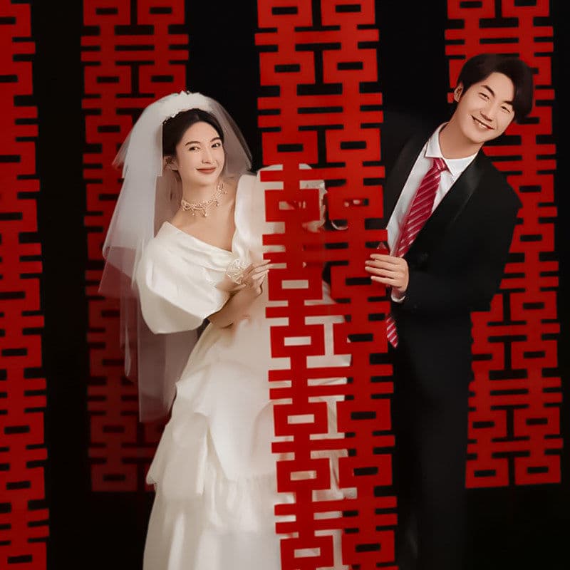Long happy word wedding room layout happy word stickers long happy word wedding special door unit door decoration conjoined happy word stickers