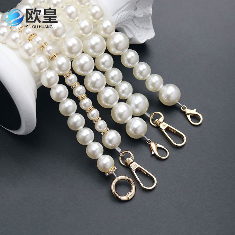 In Stock Pearl Bag Chain Handheld Phone Handbag Chain Gift Box Pearl Chain DIY Accessory Crossbody Pearl Bag Strap