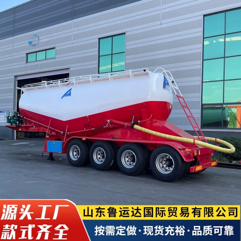 Factory Supply Semi-Trailer Tanker, Bulk Cement Tanker, Ash Discharge Tanker, Powder Material Transport Tanker