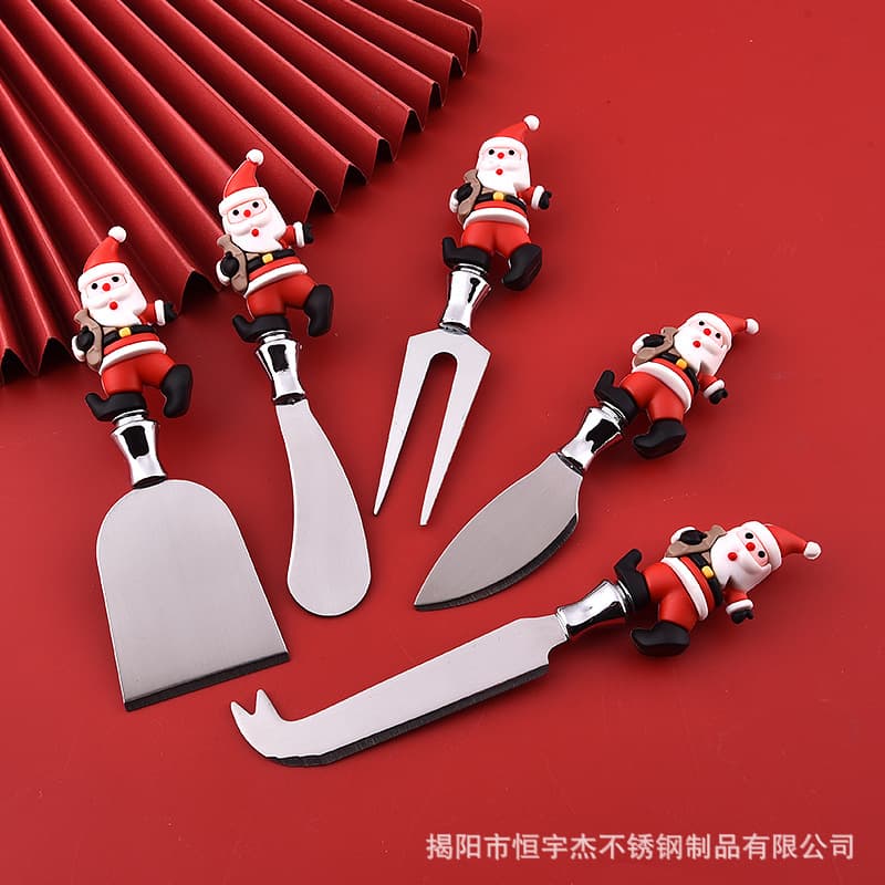 Christmas Western Dining Mini Stainless Steel Cheese Knife Set Kitchen Butter Cutter Small Kitchen Knife